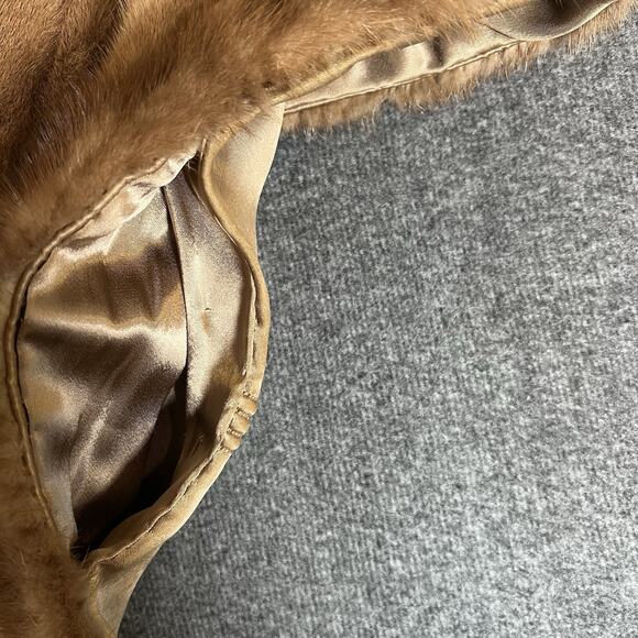 Vintage Voula Mitsakou Mink Fur Shawl Shoulder Wrap One Size Made In Greece - Picture 10 of 16